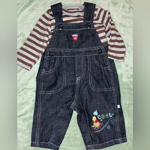 Disney Winnie the Pooh Boye 2 piece overalls set